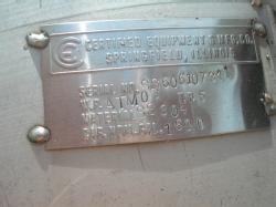 TCC tank 10 serial number plate