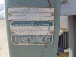 10000 lb Toledo scale tag